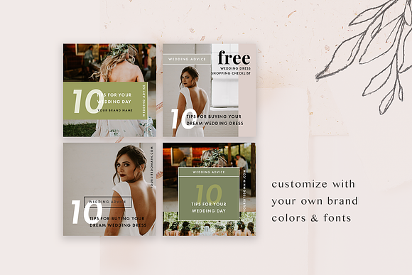 Feminine Instagram Templates Pack in Instagram Templates - product preview 2