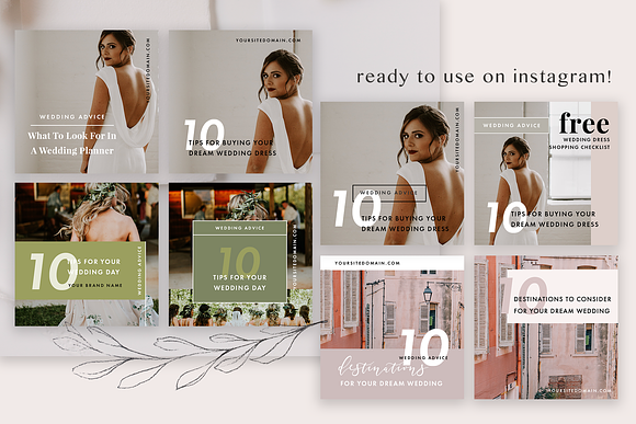 Feminine Instagram Templates Pack in Instagram Templates - product preview 3