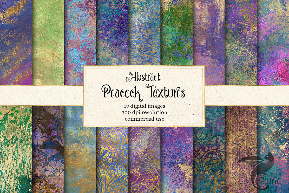 Abstract Peacock Textures in Textures - product preview 8