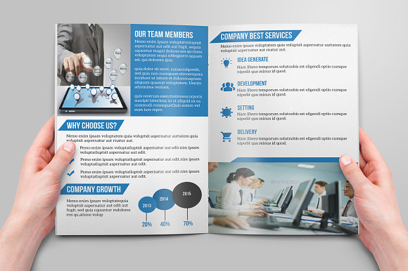 Bi-Fold Business Brochure in Brochure Templates - product preview 3