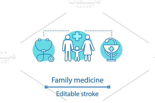 Family medicine concept icon