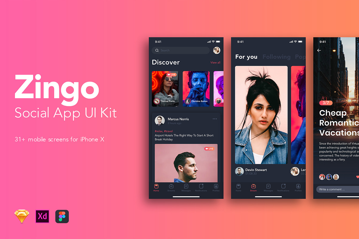 Zingo - Social App UI Kit in App Templates - product preview 8
