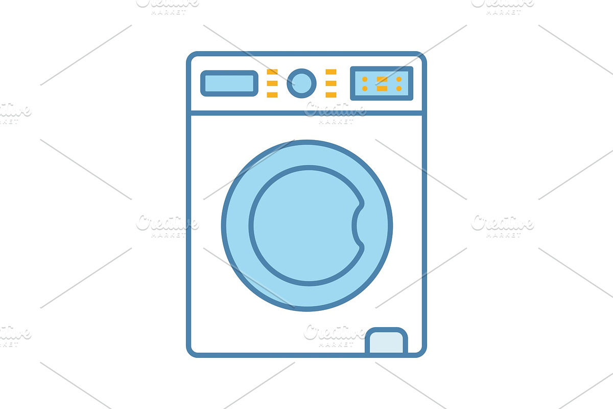 Washing machine color icon in Icons - product preview 8