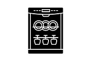 Dishwasher glyph icon