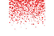 Valentines Day Falling Red Hearts On
