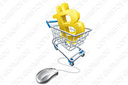 Bitcoin Computer Mouse Shopping Cart