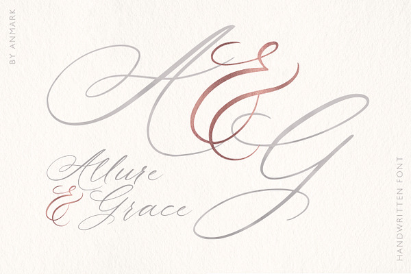 Allure and Grace. Calligraphy Font