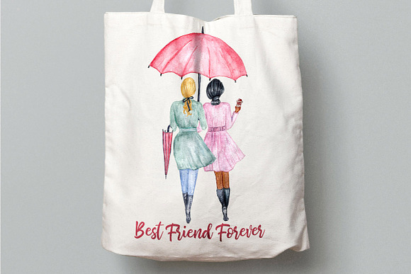 Best Friends Soul sisters clipart in Graphics - product preview 5