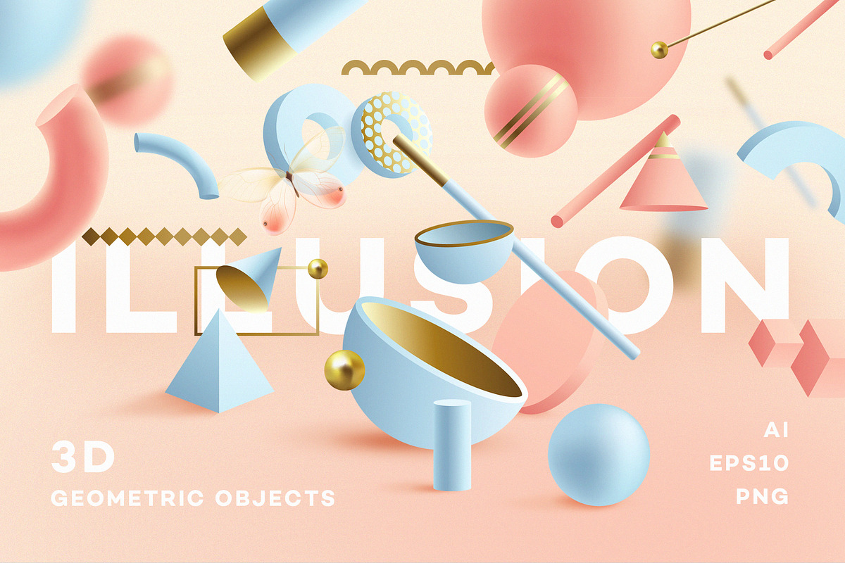 Illusion- 3D Geometric Objects in Objects - product preview 8