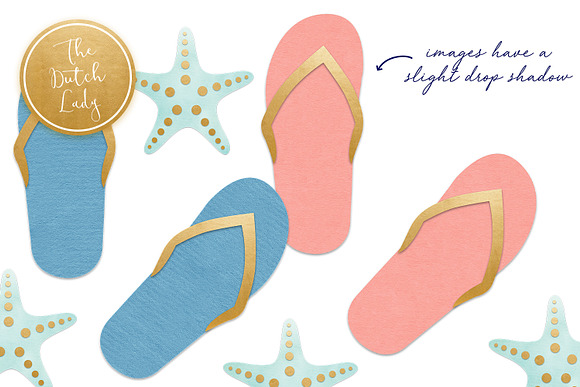 Summer Beach Vacation Clipart Set in Illustrations - product preview 2