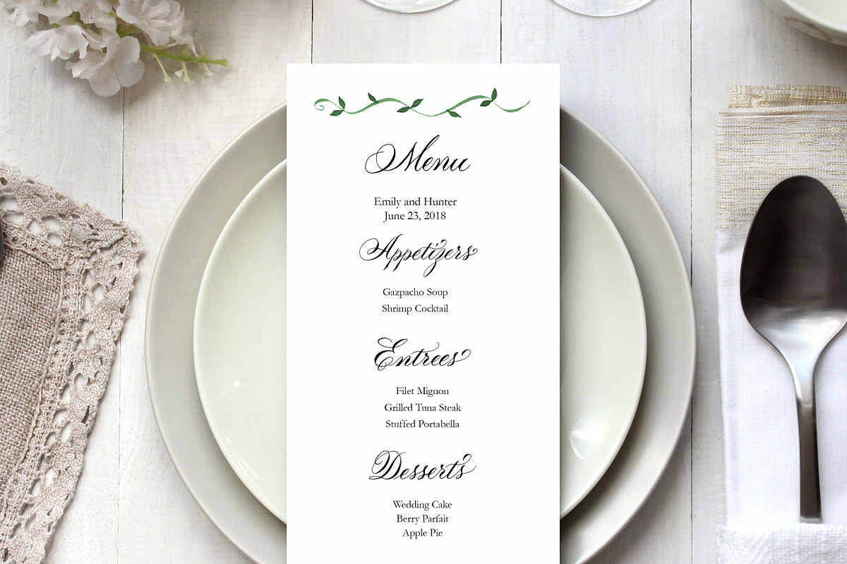 Menu Calligraphy in Illustrations - product preview 8
