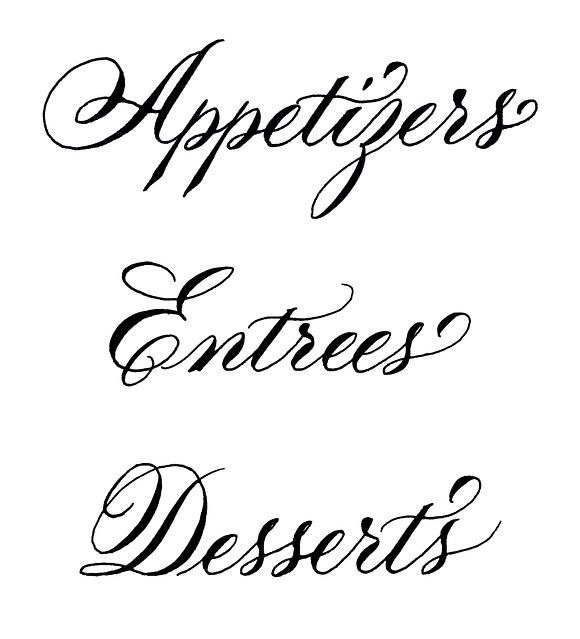 Menu Calligraphy in Illustrations - product preview 1