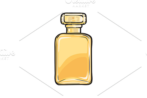 Fashionable Perfume in Glass Yellow