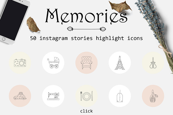 Memories-Instagram highlights icons