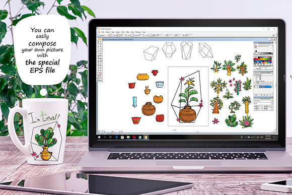 Exotic Home Plants in Illustrations - product preview 4