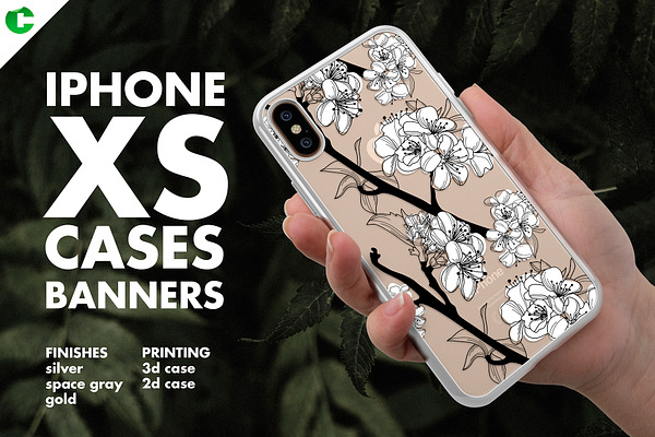 Phone XS Case Banners Mock-up vs4