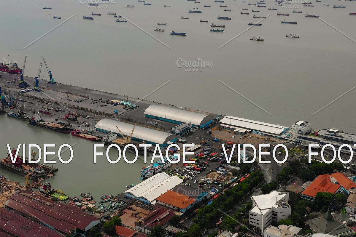 cargo and passenger seaport in in Graphics - product preview 8