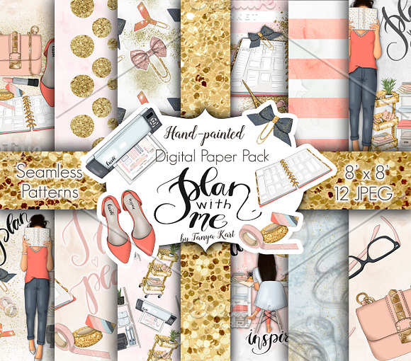 Plan With Me Clipart Graphic Design in Illustrations - product preview 1