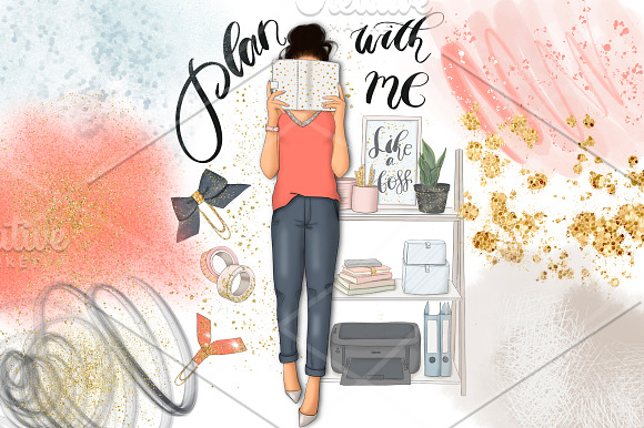 Plan With Me Clipart Graphic Design in Illustrations - product preview 6