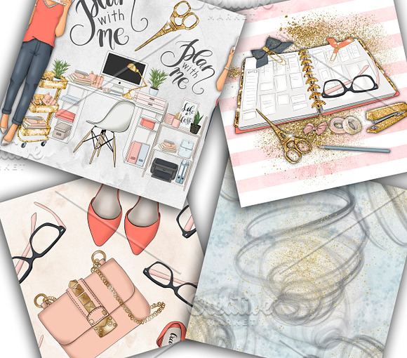 Plan With Me Clipart Graphic Design in Illustrations - product preview 9