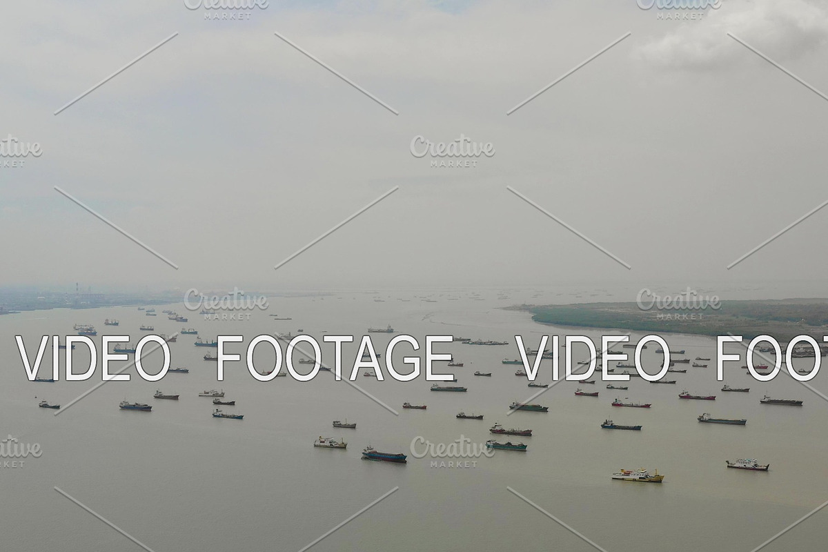 cargo and passenger seaport in in Graphics - product preview 8