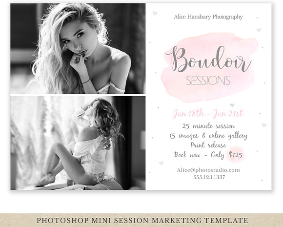        Boudoir Mini Session Template in Flyer Templates - product preview 1
