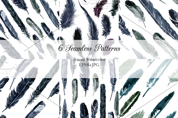 Watercolor Feathers in Objects - product preview 2