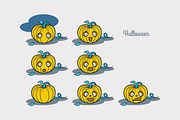 Halloween. Emotions characters
