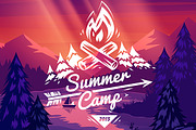 Summer camp typography design