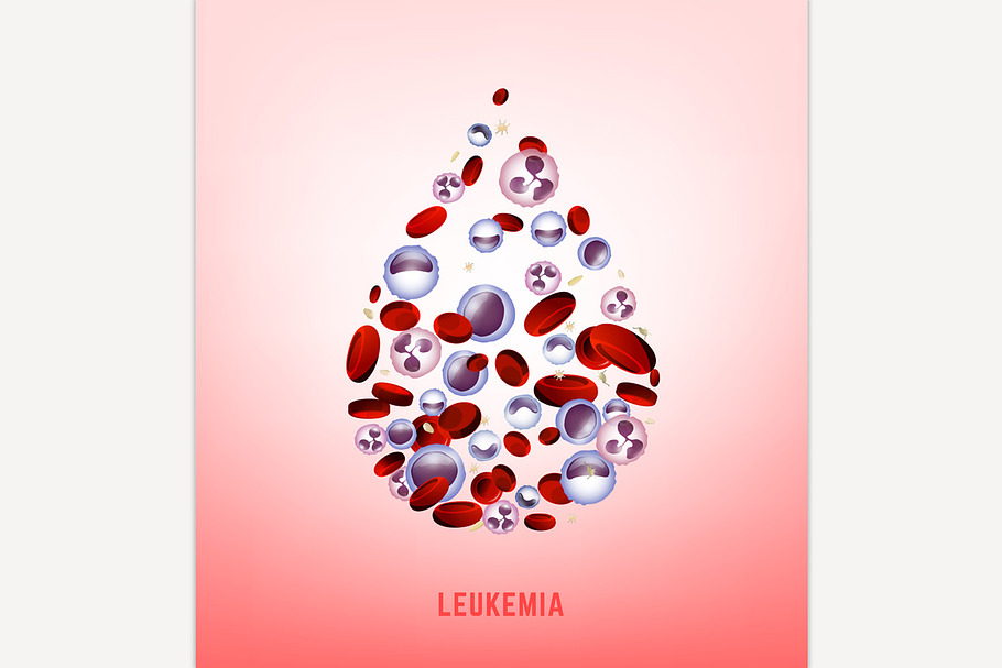 Leukemia vertical background in Illustrations - product preview 8