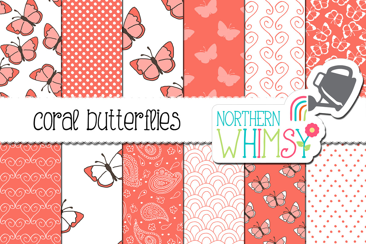 Coral Butterfly Patterns in Patterns - product preview 8