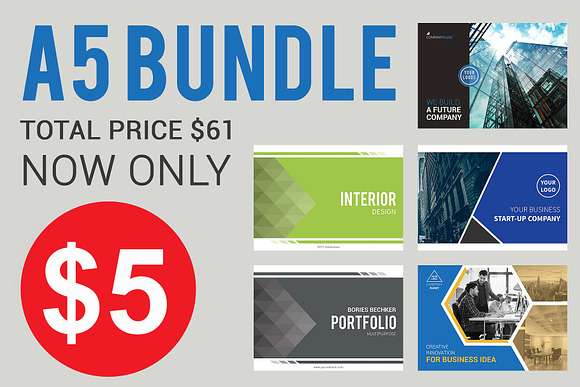 A5 Template Bundle in Brochure Templates - product preview 5
