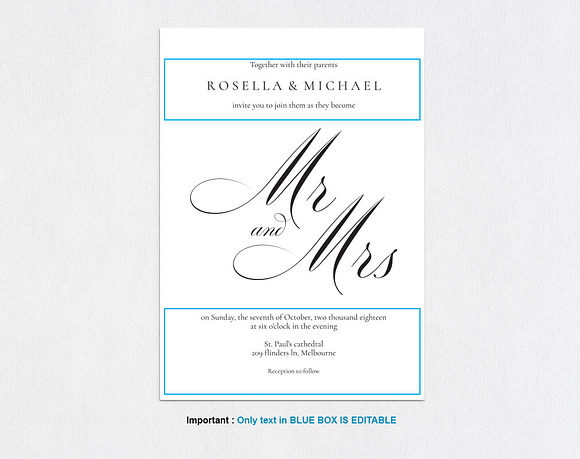 Invitation Template SHR435 in Wedding Templates - product preview 3