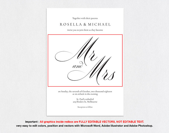 Invitation Template SHR435 in Wedding Templates - product preview 4