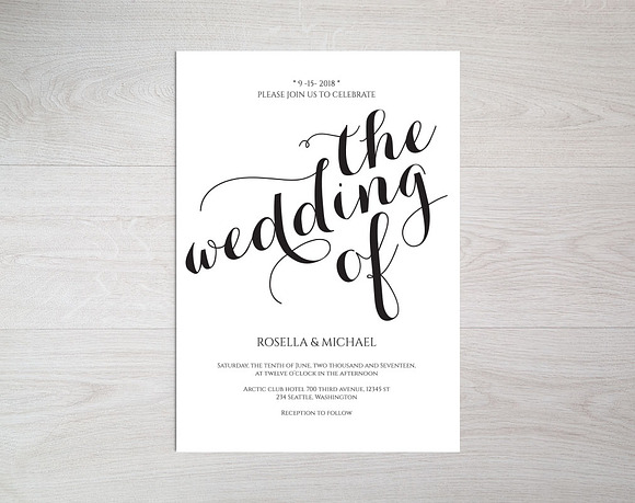 Invitation Template SHR443 in Wedding Templates - product preview 2