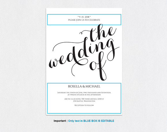 Invitation Template SHR443 in Wedding Templates - product preview 3