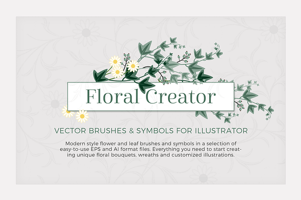 Illustrator Flower & Leaf Brushes