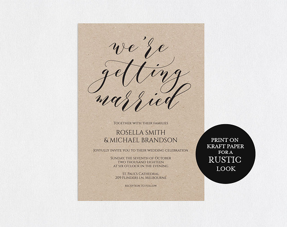 Invitation Template SHR445 in Wedding Templates - product preview 1