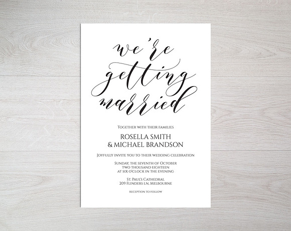 Invitation Template SHR445 in Wedding Templates - product preview 2