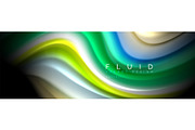 Abstract wave line water 3d