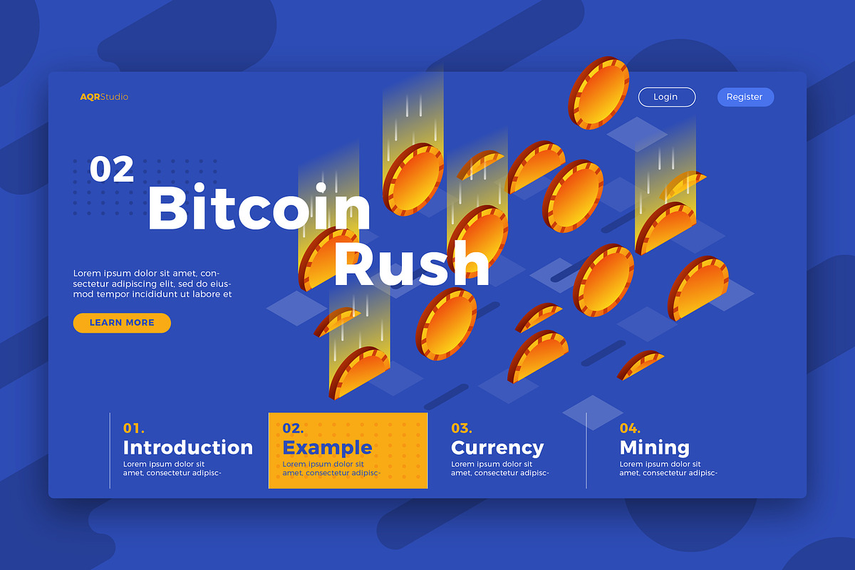 Bitcoin - Banner & Landing Page in Web Elements - product preview 8