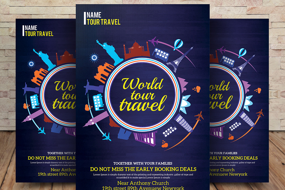 World Travel Tourism Marketing Flyer