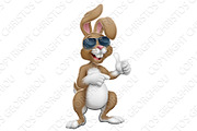 Easter Bunny Cool Rabbit Thumbs Up