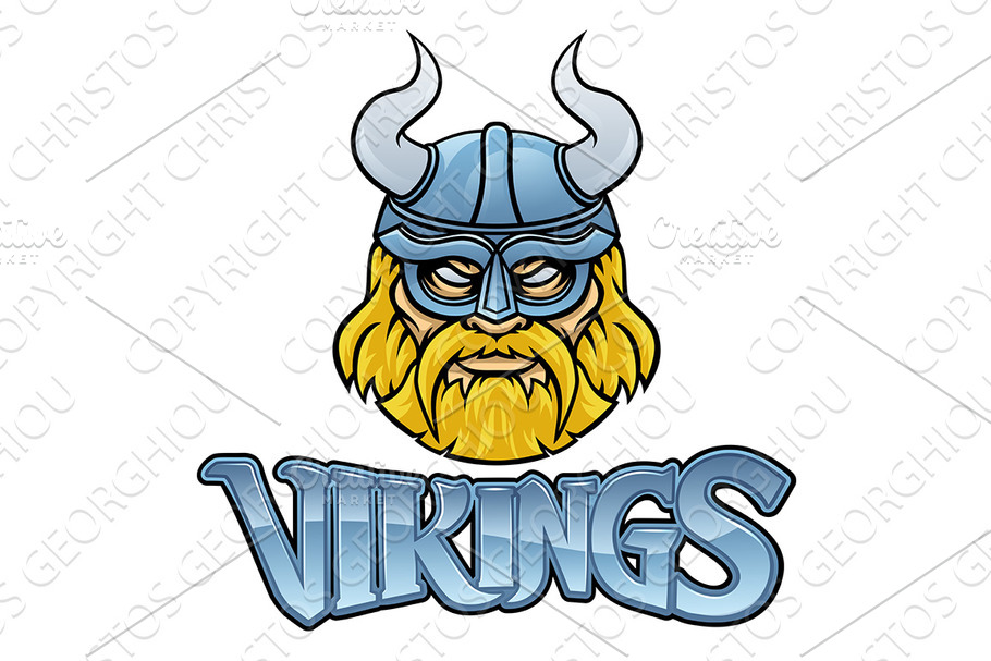 Viking Mascot Warrior Sign Graphic in Illustrations - product preview 8