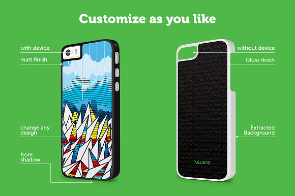 iPhone 5s 2d Case Mock-up in Product Mockups - product preview 1