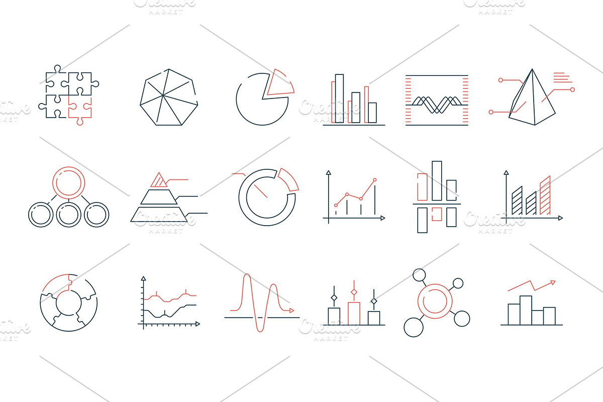 Graphs statistics icon. Financial in Graphics - product preview 8