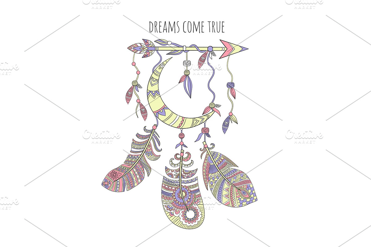 Dream catcher background. Ethnic in Graphics - product preview 8