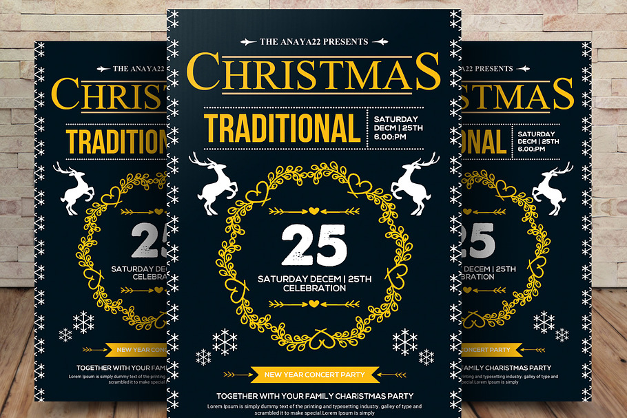 Christmas Party Flyer Design in Flyer Templates - product preview 8