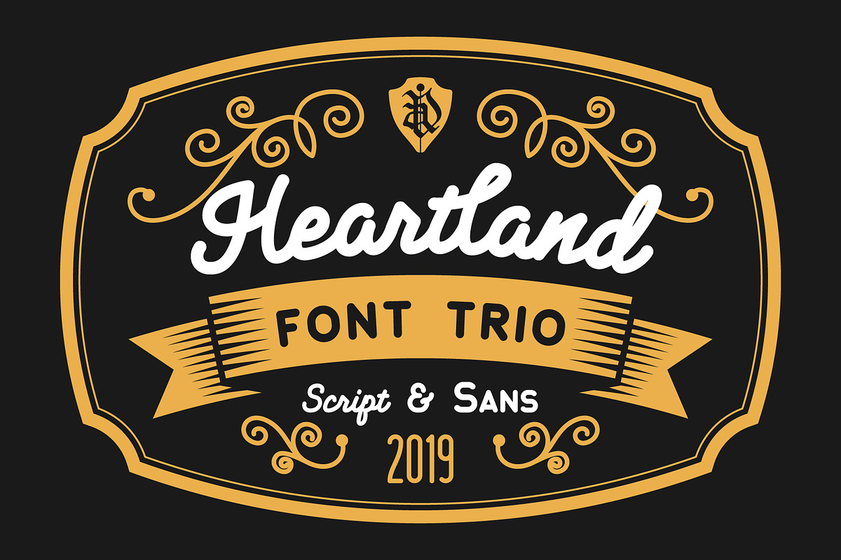 Heartland font trio in Script Fonts - product preview 8