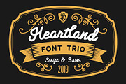 Heartland font trio